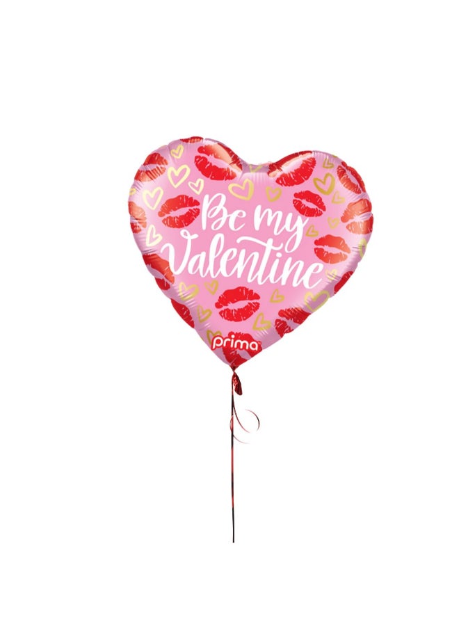 Party Camel 18" Heart Be My Valentine Kisses Foil Balloon - Image 4